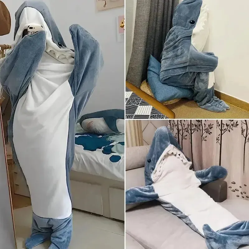 Cozy Shark Blanket Sleeping Bag for Kids & Adults